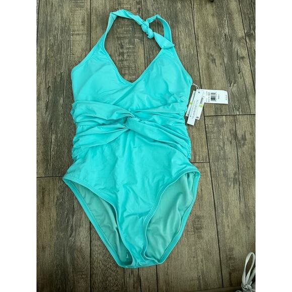 NWT Bleu Rod Beattie Women's Biscay Green One-Piece Swimsuit Size 4 - Picture 4 of 8